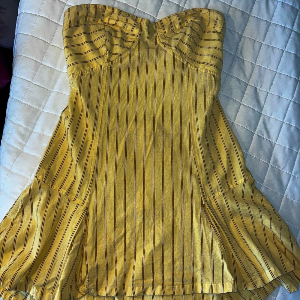 Free people mini strapless dress
